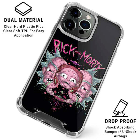 Adult Swim Rick and Morty Split Head Rick iPhone 16 Pro Clear Case