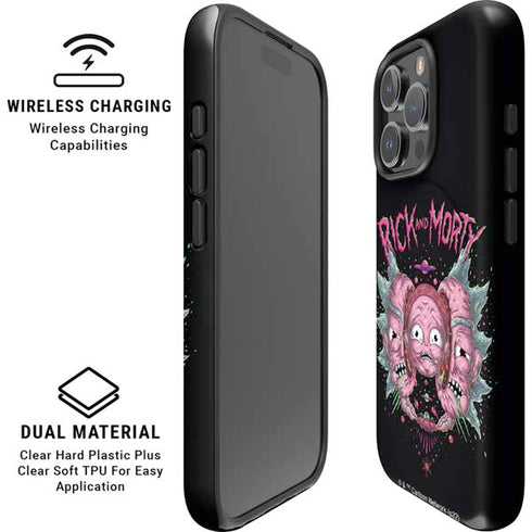 Adult Swim Rick and Morty Split Head Rick iPhone 16 Pro Max Magsafe Impact Case
