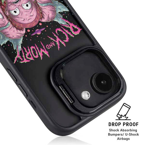 Adult Swim Rick and Morty Split Head Rick iPhone 16e Kickstand Case