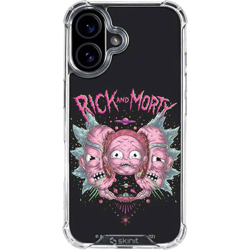 Adult Swim Rick and Morty Split Head Rick iPhone 17 Clear Case