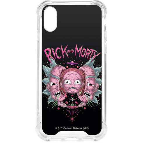 Adult Swim Rick and Morty Split Head Rick iPhone XS Clear Case