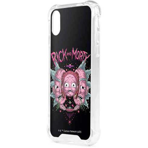 Adult Swim Rick and Morty Split Head Rick iPhone XS Clear Case