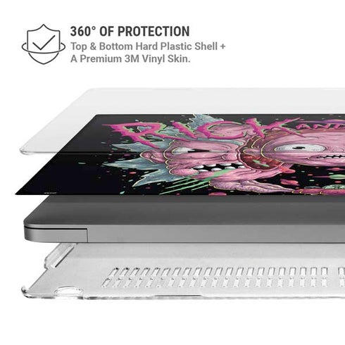 Adult Swim Rick and Morty Split Head Rick MacBook Pro 14in (2021-24) Case plus Skin