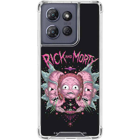 Adult Swim Rick and Morty Split Head Rick Moto G 5G (2025) Clear Case