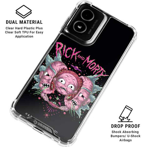 Adult Swim Rick and Morty Split Head Rick Moto G Power 5G (2024) Clear Case