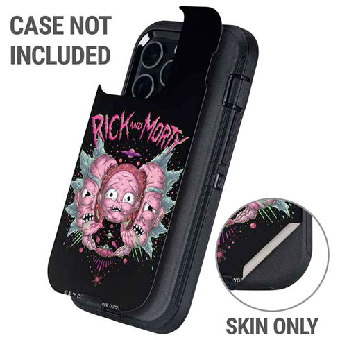 Adult Swim Rick and Morty Split Head Rick Otterbox Defender iPhone Skin