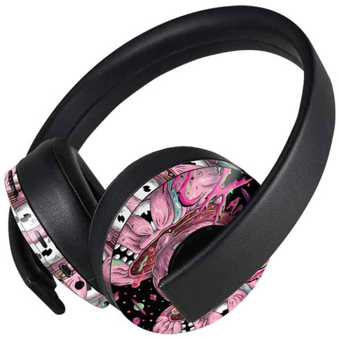 Adult Swim Rick and Morty Split Head Rick PlayStation 4 Gold Wireless Headset Skin
