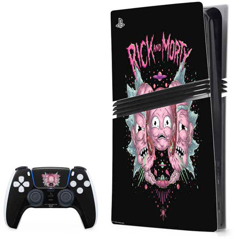 Adult Swim Rick and Morty Split Head Rick PS5 Pro Bundle Skin