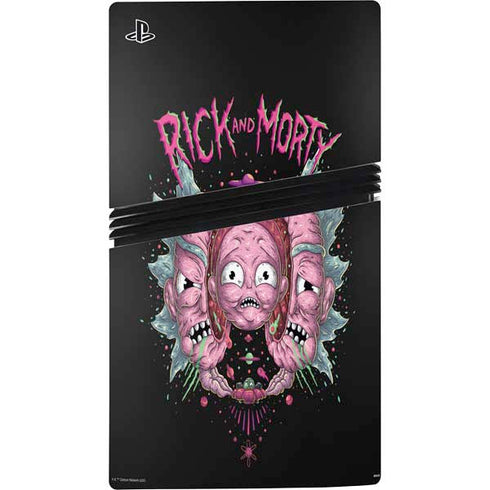 Adult Swim Rick and Morty Split Head Rick PS5 Pro Disk Bundle Skin