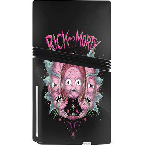 Adult Swim Rick and Morty Split Head Rick PS5 Pro Disk Bundle Skin