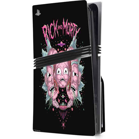 Adult Swim Rick and Morty Split Head Rick PS5 Pro Disk Console Skin