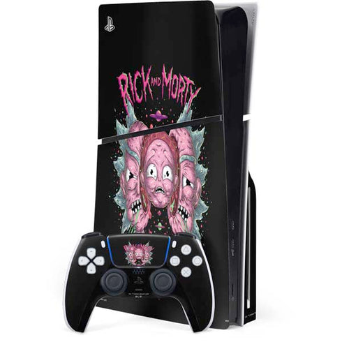 Adult Swim Rick and Morty Split Head Rick PlayStation PS5 Skins