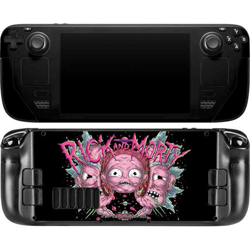 Adult Swim Rick and Morty Split Head Rick Steam Deck Handheld Gaming Computer OLED Skin