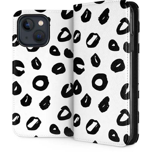 Spotted Animal Print iPhone 13 Folio Case