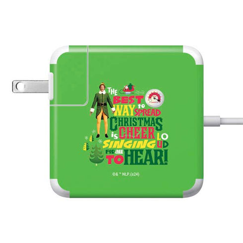 Elf Spread Christmas Cheer 85W Power Adapter (15 and 17 inch MacBook Pro Charger) Skin