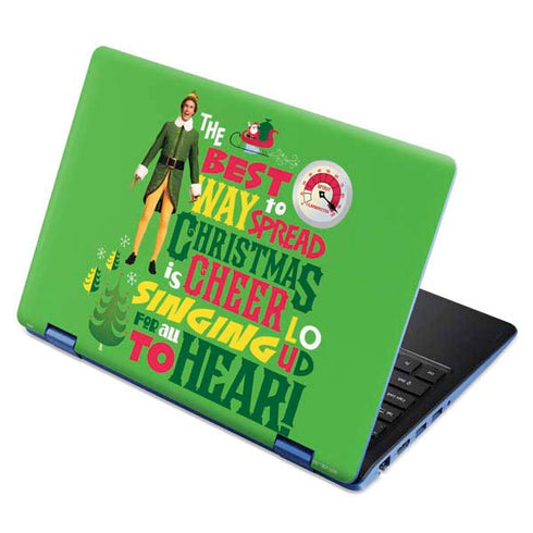 Elf Spread Christmas Cheer Aspire R11 11.6in Skin