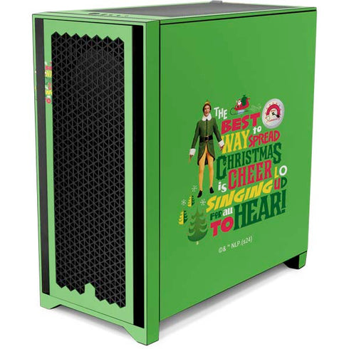 Elf Spread Christmas Cheer Corsair 4000D Tempered Glass Mid-Tower ATX Case Skin