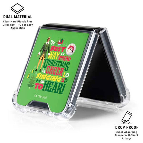Elf Spread Christmas Cheer Galaxy Z Flip6 Clear Case