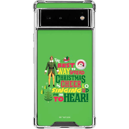 Elf Spread Christmas Cheer Google Pixel 6 Clear Case