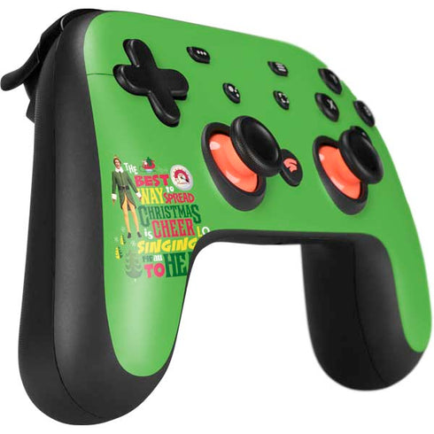Elf Spread Christmas Cheer Google Stadia Controller Skin
