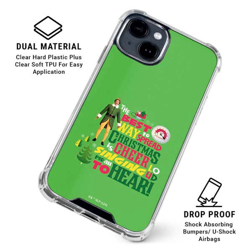 Elf Spread Christmas Cheer iPhone 14 Plus Clear Case