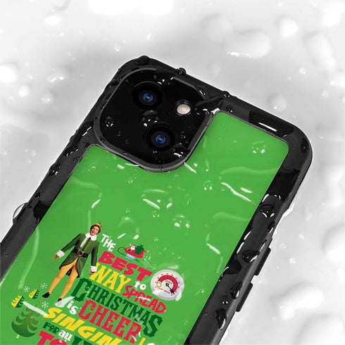 Elf Spread Christmas Cheer iPhone 15 Plus Waterproof Case