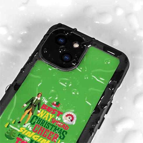 Elf Spread Christmas Cheer iPhone 15 Waterproof Case