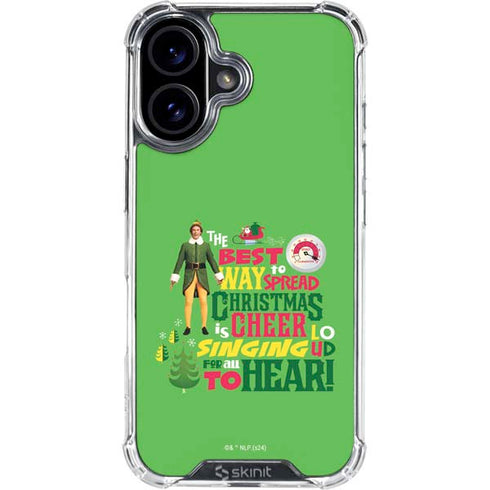 Elf Spread Christmas Cheer iPhone 16 Plus Clear Case