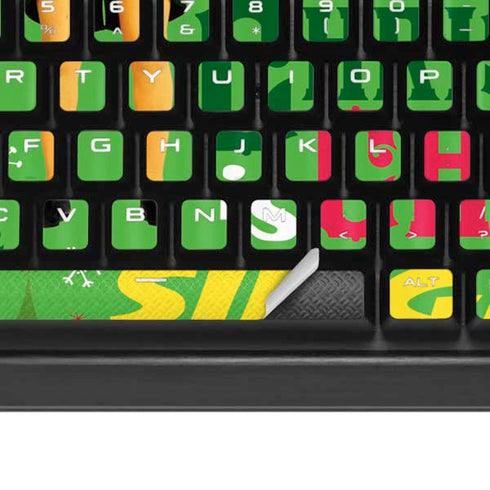 Elf Spread Christmas Cheer K95 RGB PLATINUM Mechanical Gaming Keyboard Skin