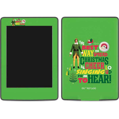 Elf Spread Christmas Cheer Amazon Kindle Skin