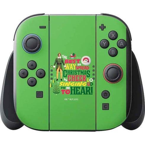 Elf Spread Christmas Cheer Nintendo Switch 2 (2025) with Joy-Con Skin