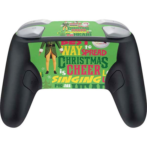 Elf Spread Christmas Cheer Nintendo Switch 2 (2025) Pro Controller Skin