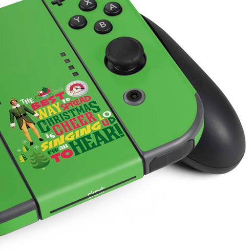 Elf Spread Christmas Cheer Nintendo Switch (2017-2021) Joy-Con Controller Skin