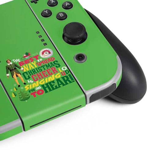 Elf Spread Christmas Cheer Nintendo Switch OLED (2021) Skin