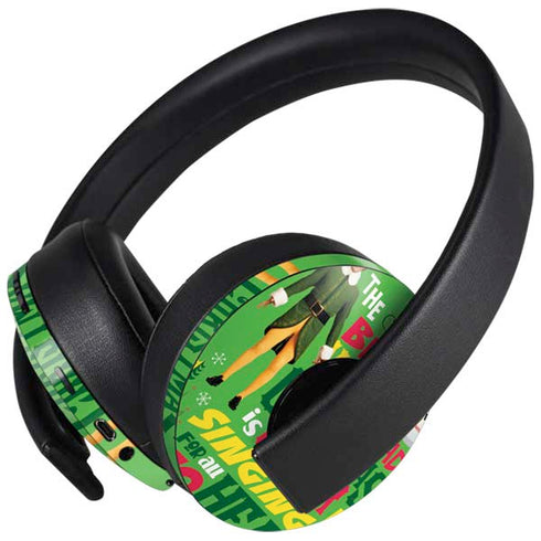 Elf Spread Christmas Cheer PlayStation 4 Gold Wireless Headset Skin