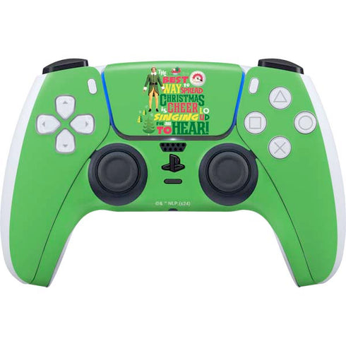 Elf Spread Christmas Cheer PS5 Controller Skin