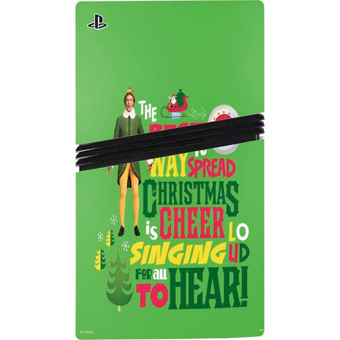 Elf Spread Christmas Cheer PS5 Pro Console Skin