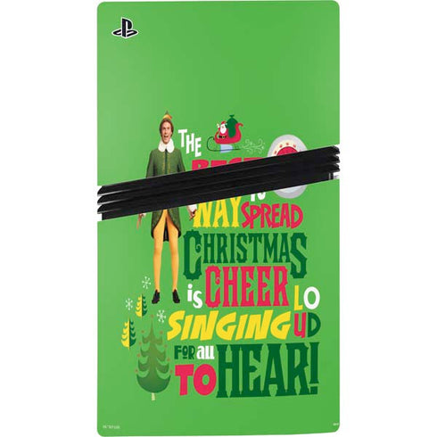 Elf Spread Christmas Cheer PS5 Pro Disk Bundle Skin