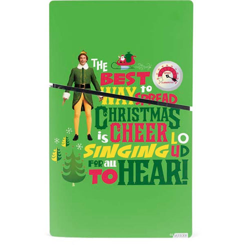 Elf Spread Christmas Cheer PS5 Slim Digital Edition Console Skin