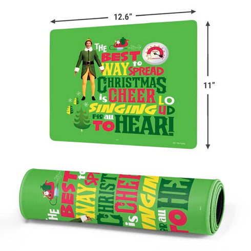 Elf Spread Christmas Cheer Gaming Mouse Pad