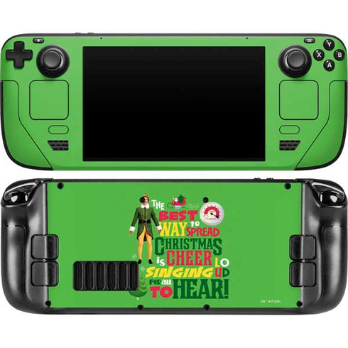 Elf Spread Christmas Cheer Steam Deck Handheld Gaming Computer OLED Skin