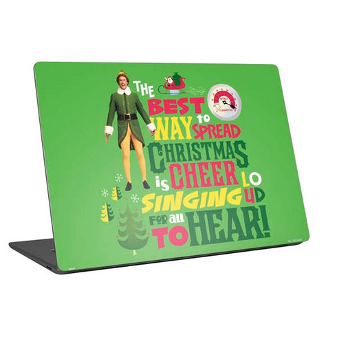 Elf Spread Christmas Cheer Universal Laptop 11in (8.8 x 6.2in) Skin