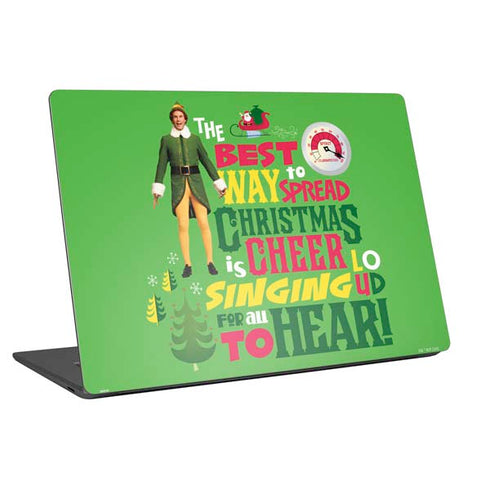 Elf Spread Christmas Cheer Universal Laptop 12in (9.8 x 6.8in) Skin