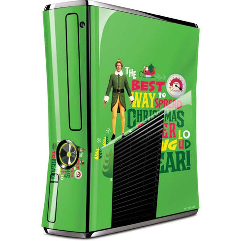 Elf Spread Christmas Cheer Xbox 360 Slim (2010) Skin