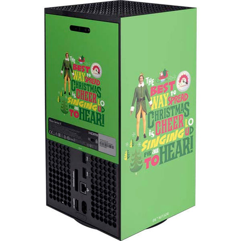 Elf Spread Christmas Cheer Xbox Series X Console Skin