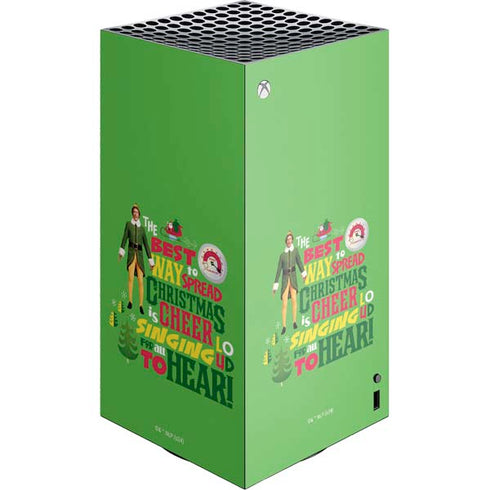 Elf Spread Christmas Cheer XBox Series X Digital Edition Console Skin