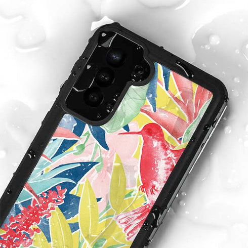 Spring Bird of Paradise Galaxy S24 Plus Waterproof Case