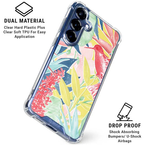 Spring Bird of Paradise Galaxy S25 Clear Case