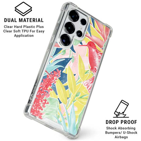 Spring Bird of Paradise Galaxy S25 Ultra Clear Case