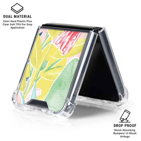 Spring Bird of Paradise Galaxy Z Flip6 Clear Case